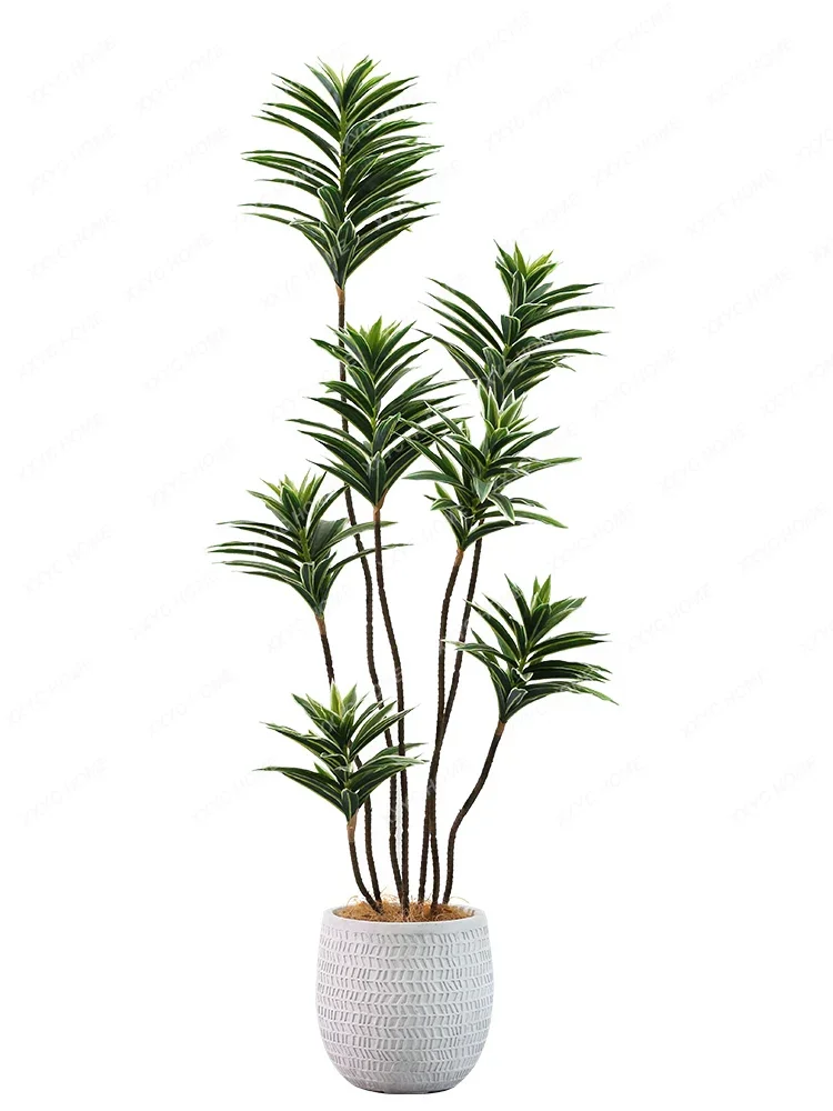 Artificial Liliang Wind Green Plant Bonsai Lily Plant Bonsai Fake Trees Floor-Standing Decorations