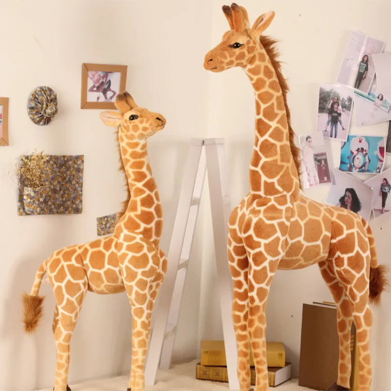 35-120cm Giant Real Life Giraffe Plush Toys High Quality Stuffed Animals Dolls Soft Kids Children Baby Birthday Gift Room Decor