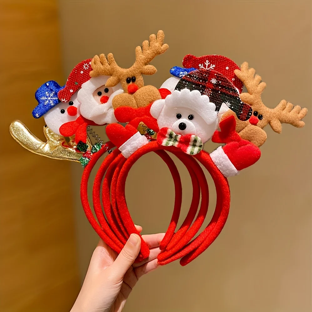 

Christmas Elements Hair Accessories 5-Piece Set, suitable as a Christmas gift for friends, Christmas party, holiday headwear