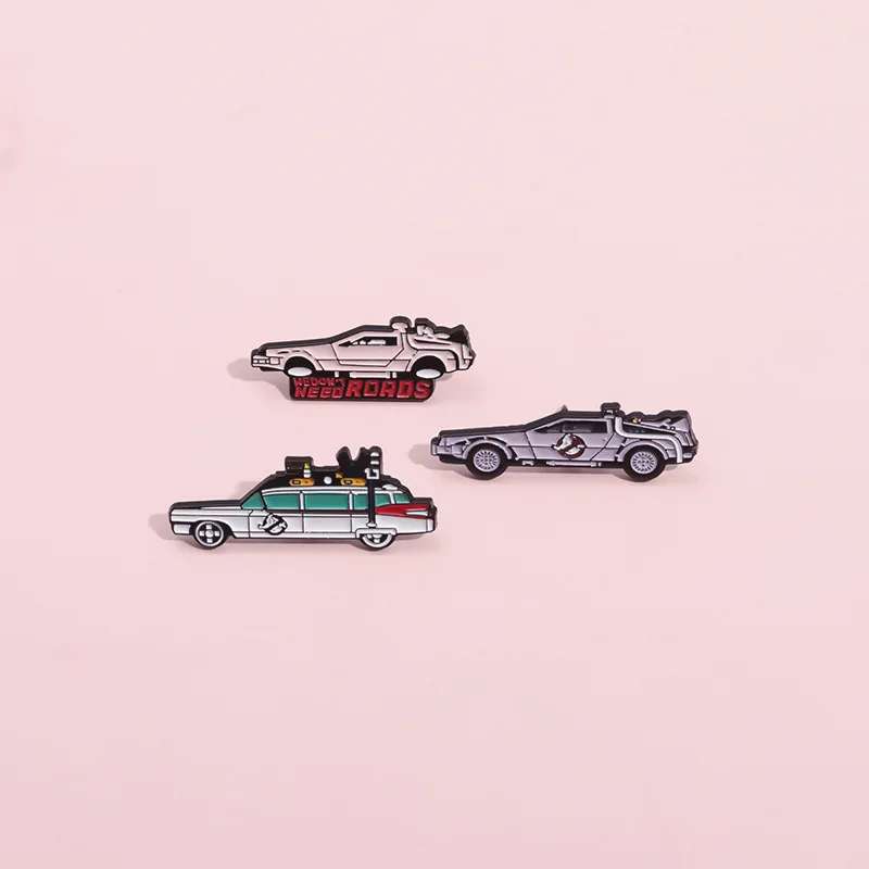 屋外旅行バスの金属ブローチ、創造的な車のバッジ、ココナッツの木、日没、自転車のエナメル、パンクピン、友人へのジュエリーギフト