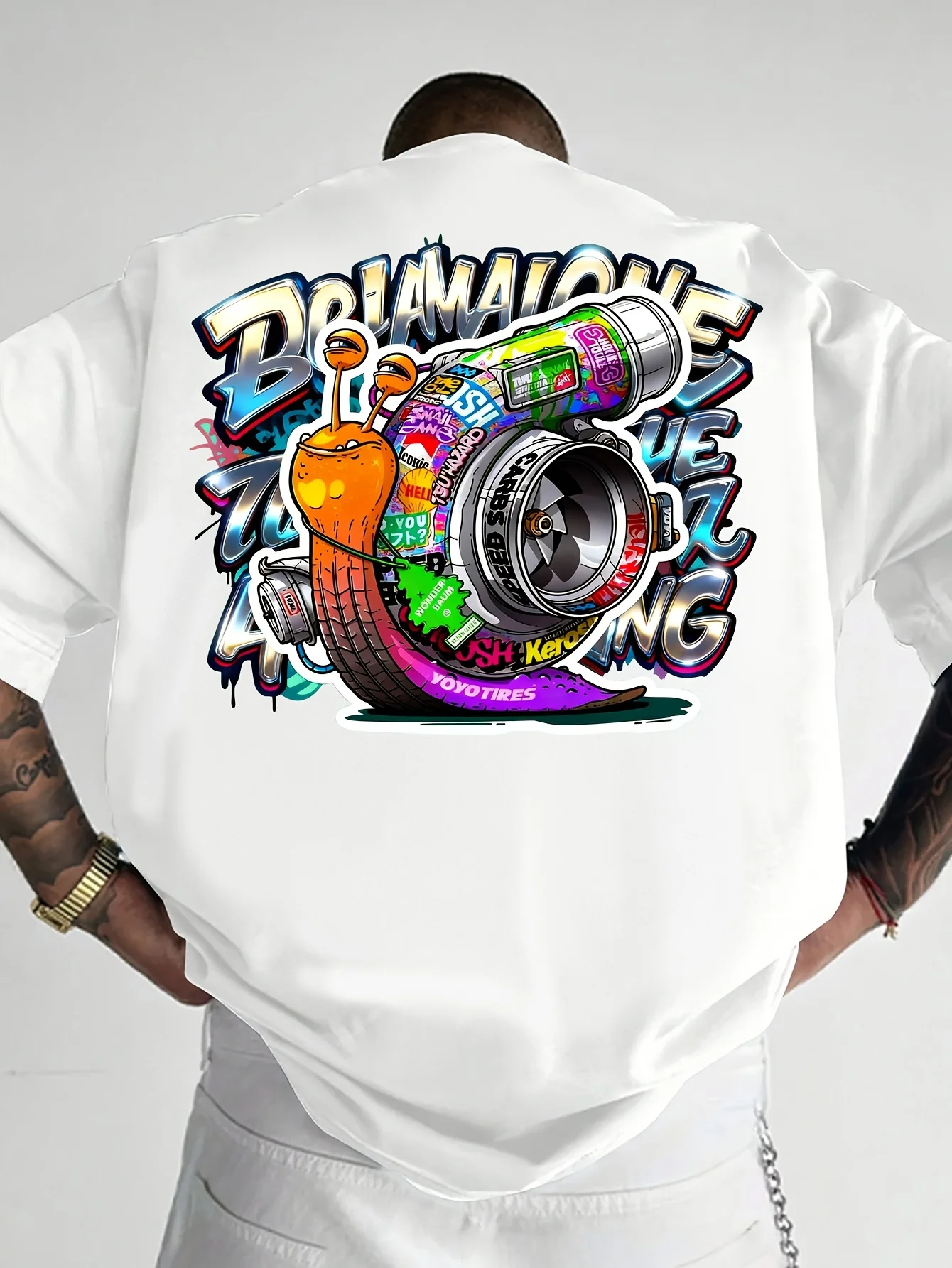 Men'S Graphic T-Shirts 1pc Stay Positive Attitude Pattern Men'S T-Shirt, Regular Fit, Round Neck All-Season Casual T-Shirt