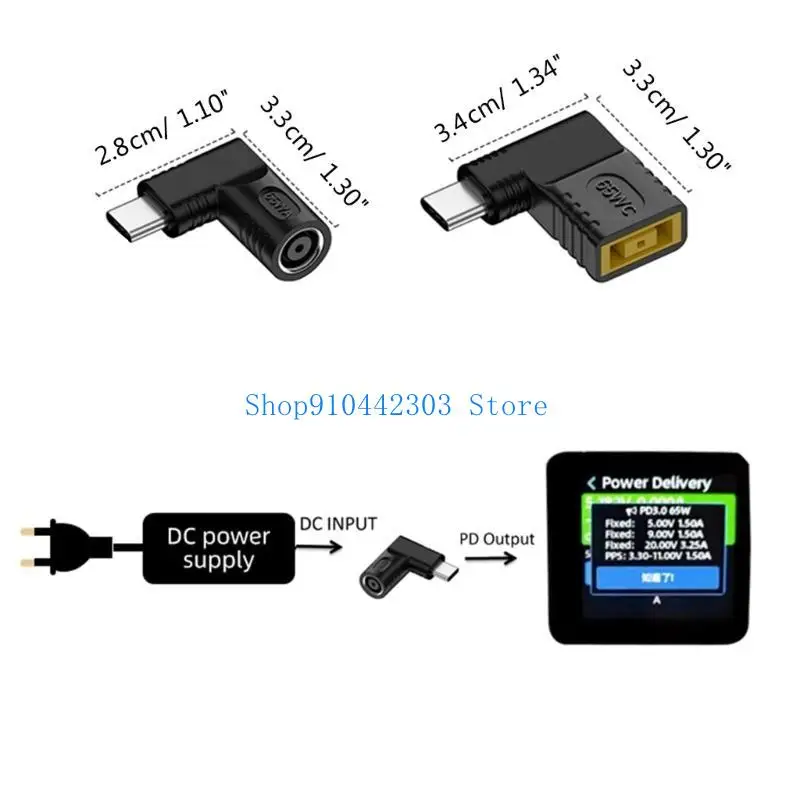 (Typ-C) Stecker auf 3.0x1.1mm 7.9x0.9mm 5.5x1.7mm 7.4x0.6mm 6.5x1.4mm 6.3x3.0mm Stromadapter – Detail 3