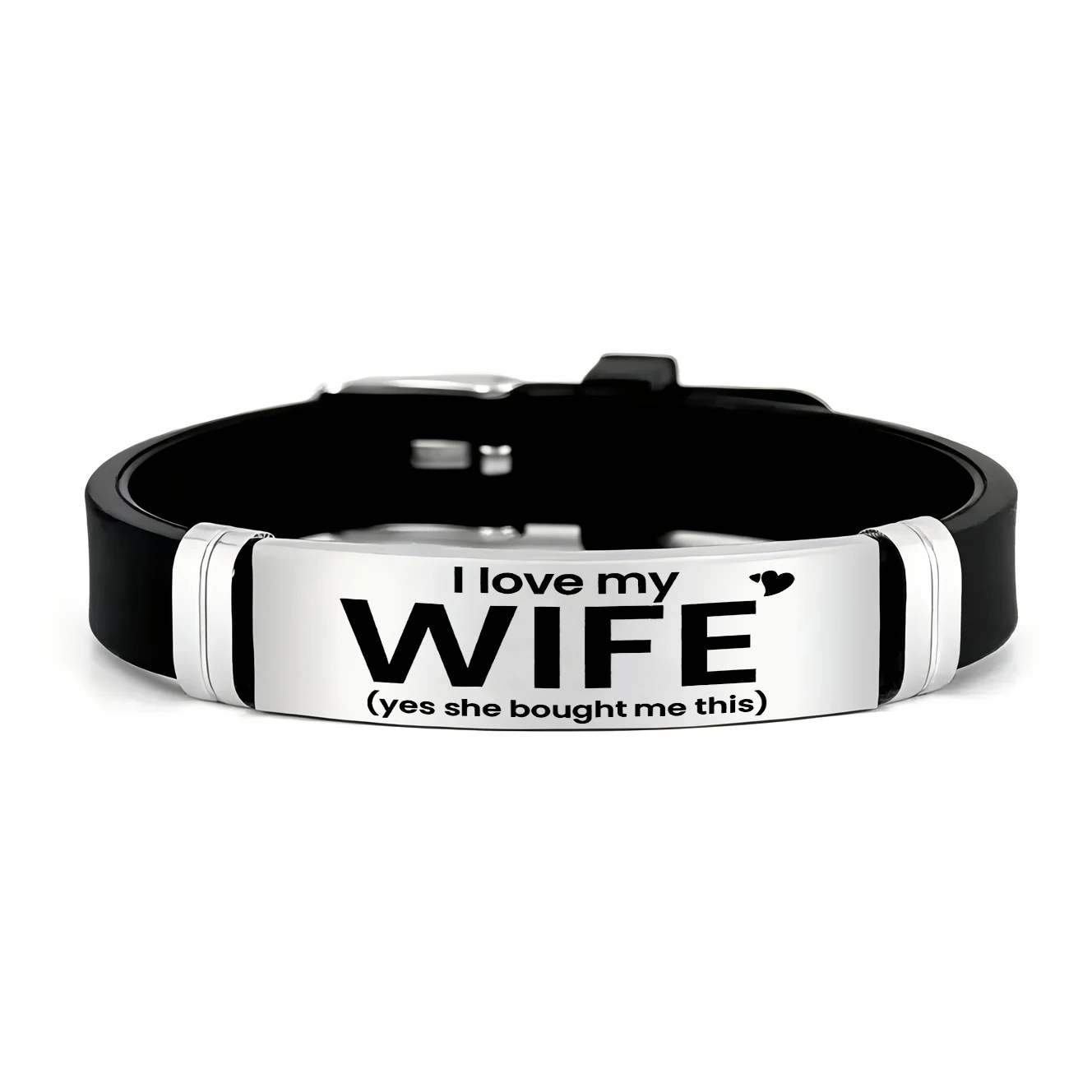 سوار معصم "أنا أحب زوجتي"، ملابس كاجوال أنيقة مع إكسسوارات، مناسبة للزوجة في أعياد الميلاد، الذكرى السنوية لعيد الحب #3