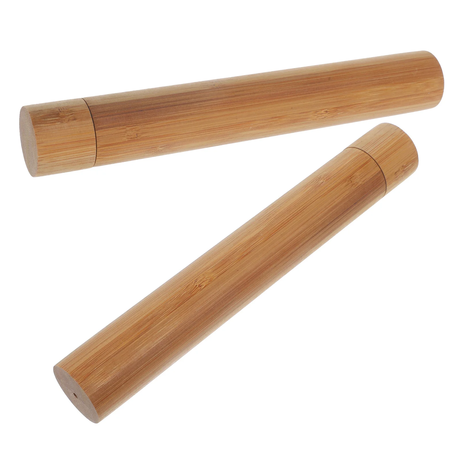 

2Pcs Bamboo Poster Storage Tube Artwork Transport Cylinder Moisture Resistant for Documents Home Office Artwork Tube