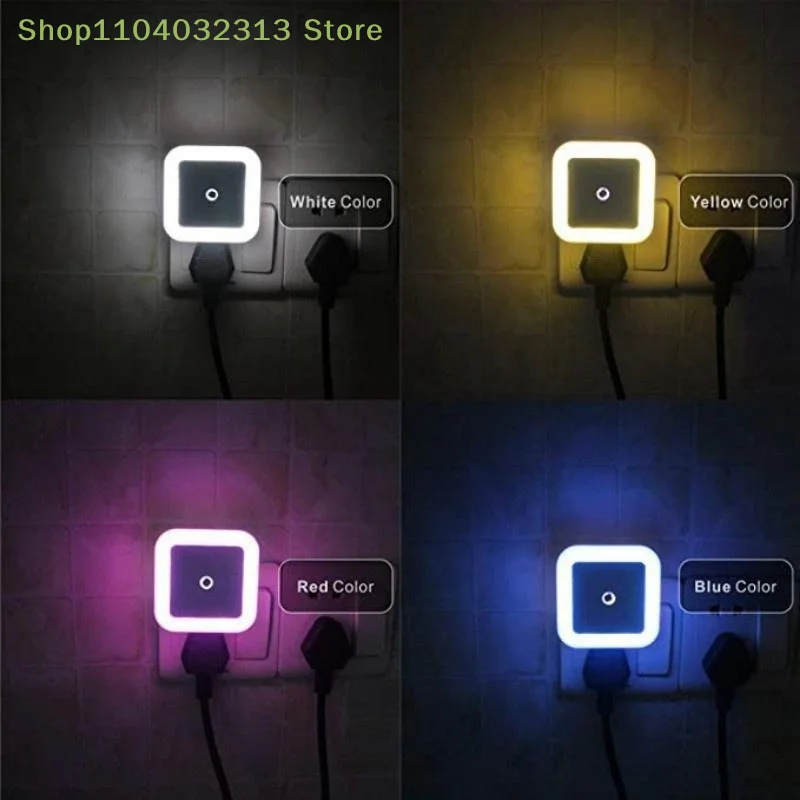 petitePlug In Fire Resistant LED Night Light Dusk to Dawn Sensor Energy Saving Warm Soft Glow for Nursery Bedroom Bathroom