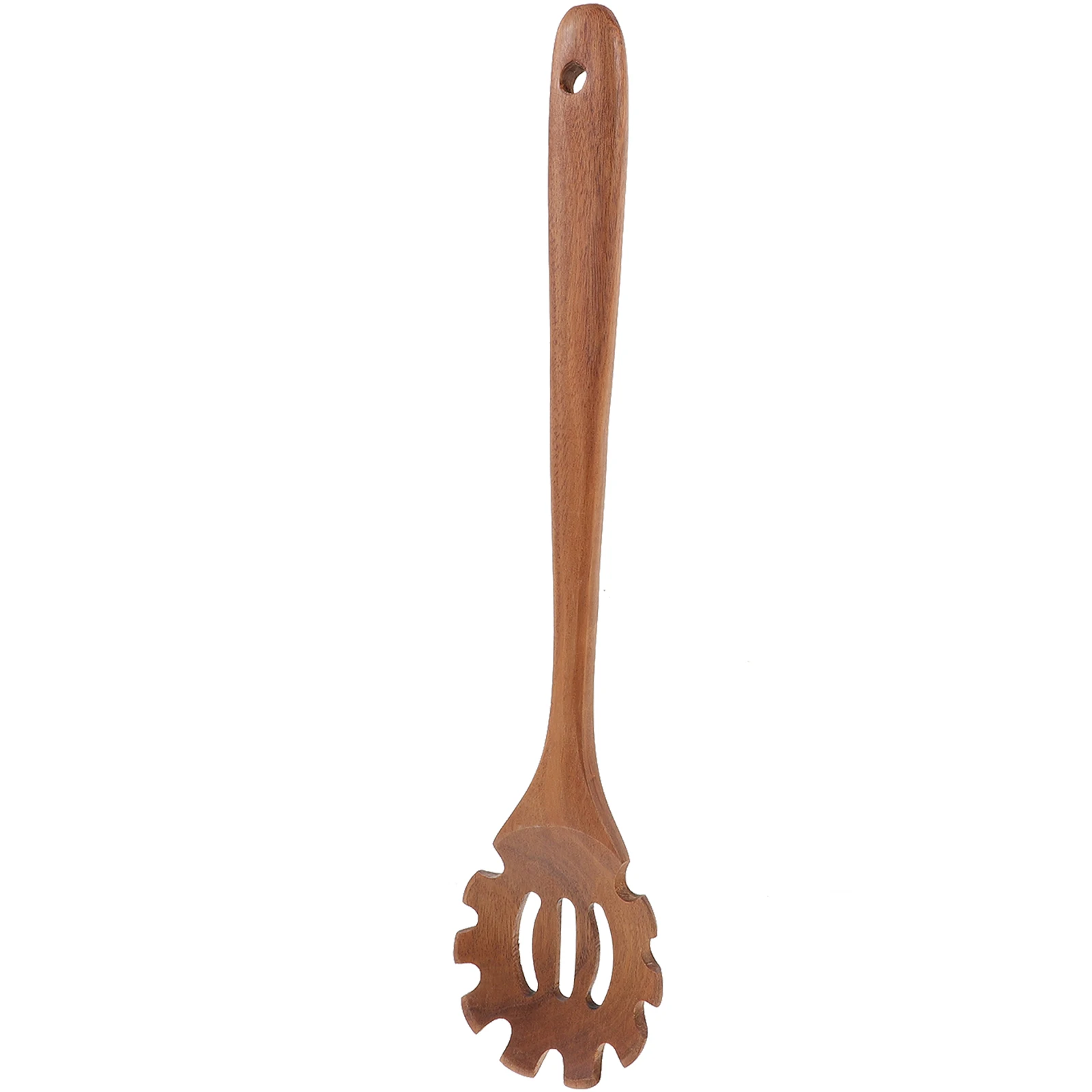 

Teak Soup Spoon Noodle Utensil Spaghetti Pasta Server Hollow Out Drain Design Heat Resistant Long Handle Wooden Noodle Filter