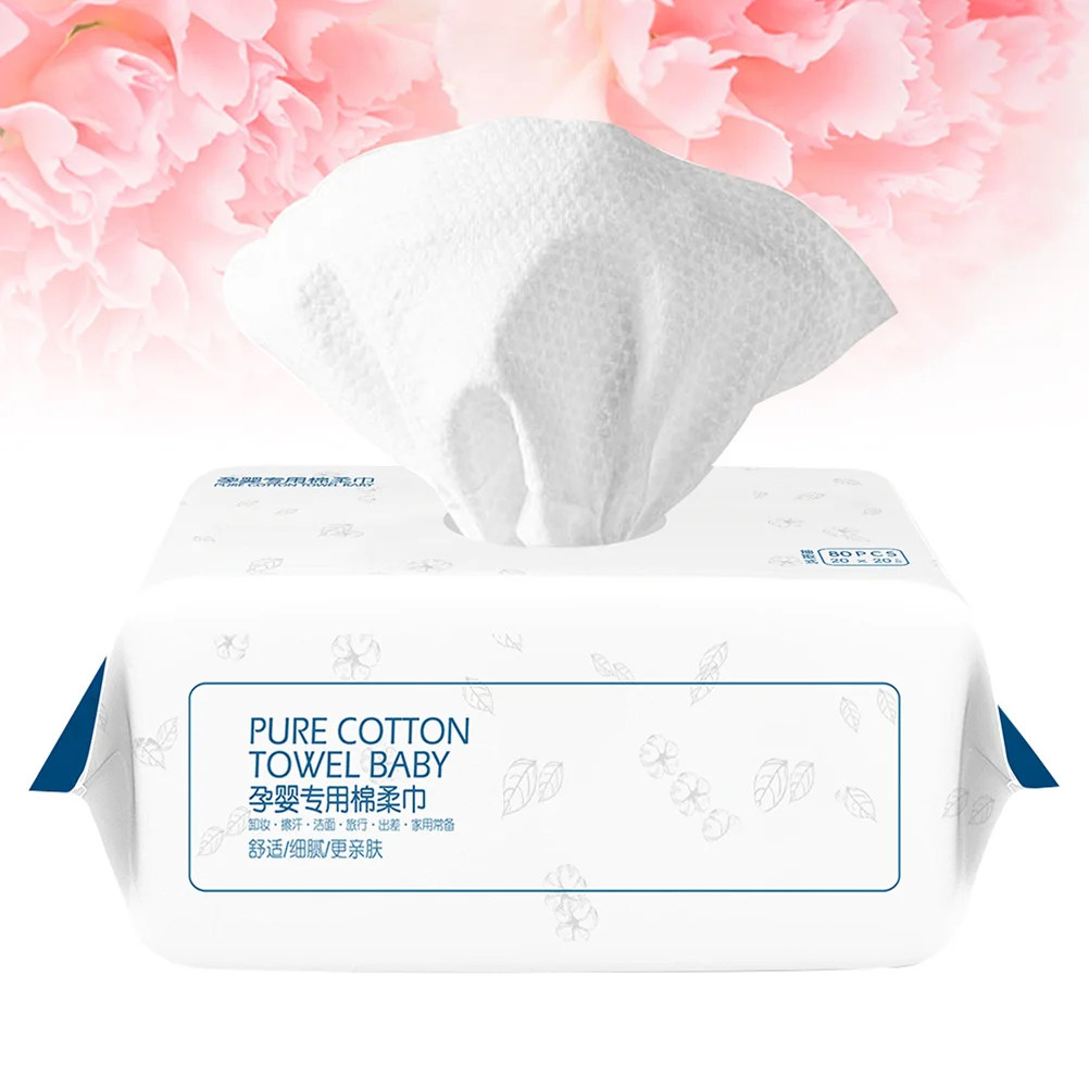 80 pièces tissu de nettoyage du visage jetable sec humide double usage gant de toilette pour peau sensible voyage maison bureau démaquillage ongles