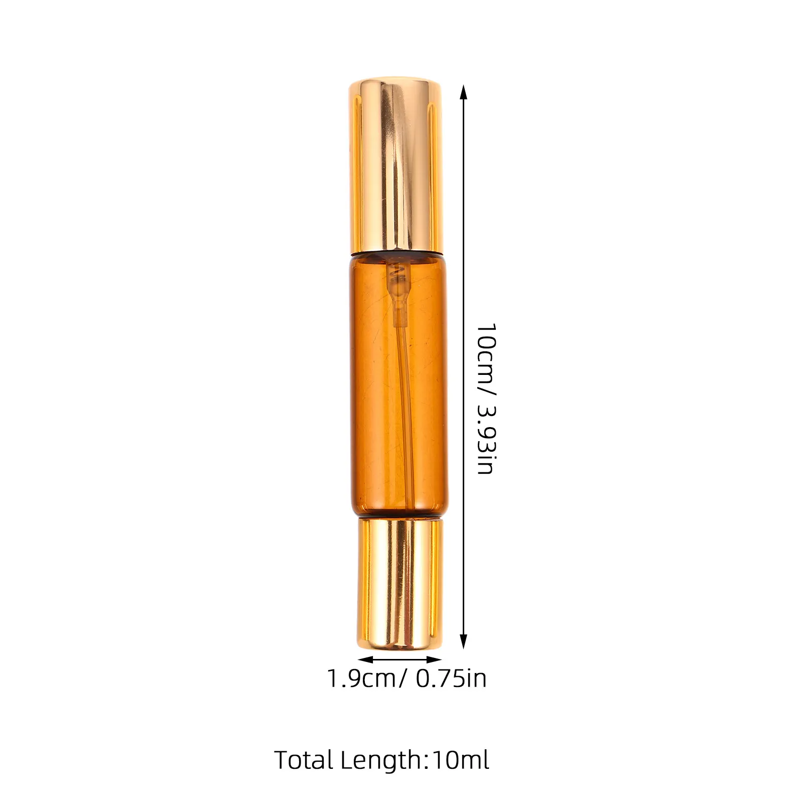 8Pcs Amber Glass Essential Oil Roller Bottles Dual-Head Refillable Leakproof Perfume Spray Bottle Set Travel Mini Scent Roller