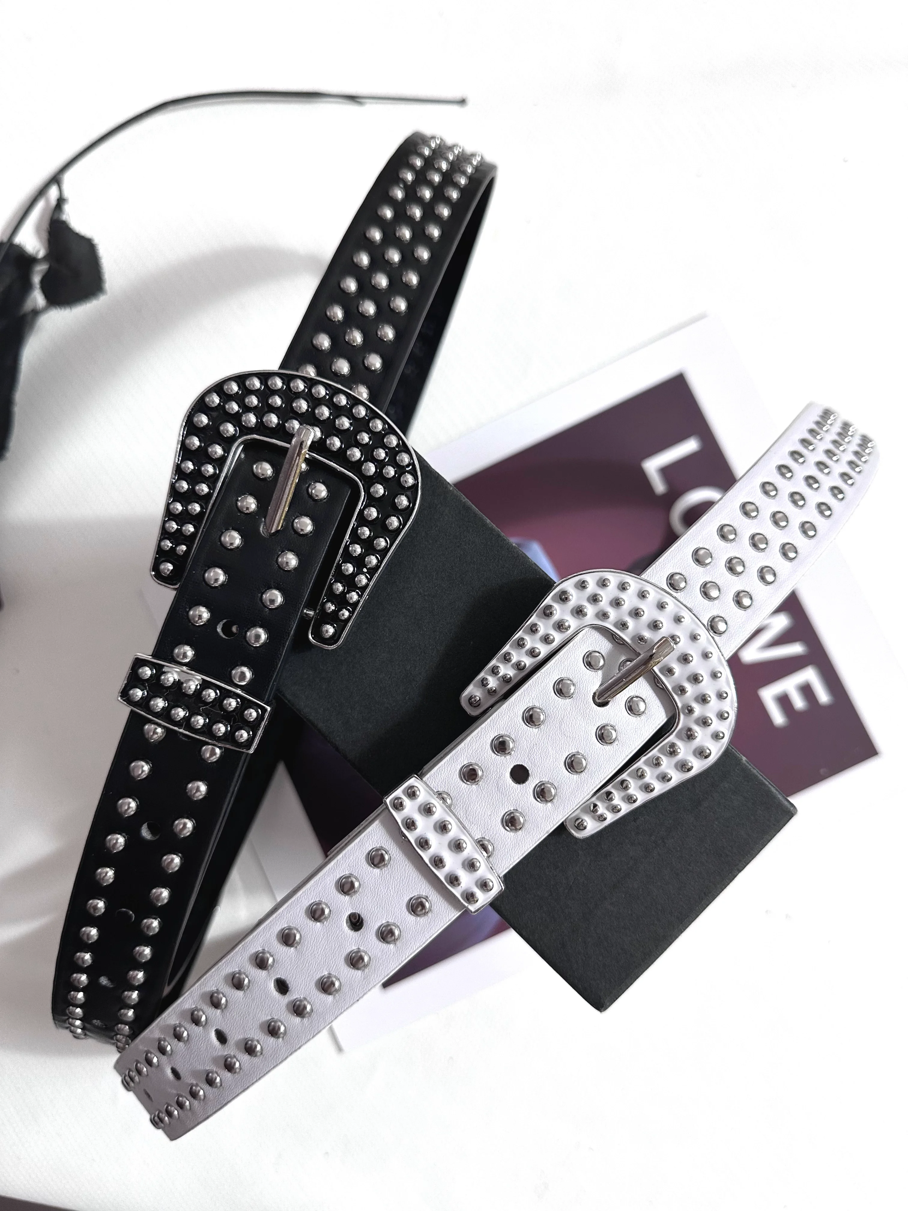 المرأة خمر بولي Leather الجلود برشام الشرير مشد الإناث Cummerbund معطف حزام فستان Decration حزام ضيق J1463