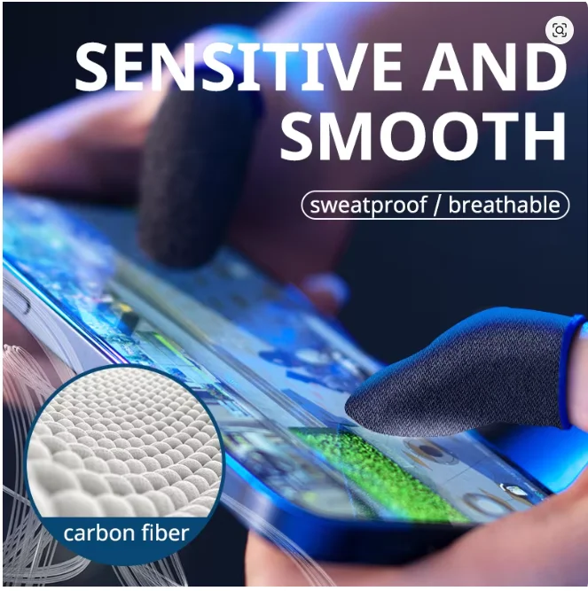 20pcs Gaming Finger Cover Game Controller Suitable For PUBG LOL Anti Sweat Scratch Touch Screen Game Finger Thumb Cover Glove
