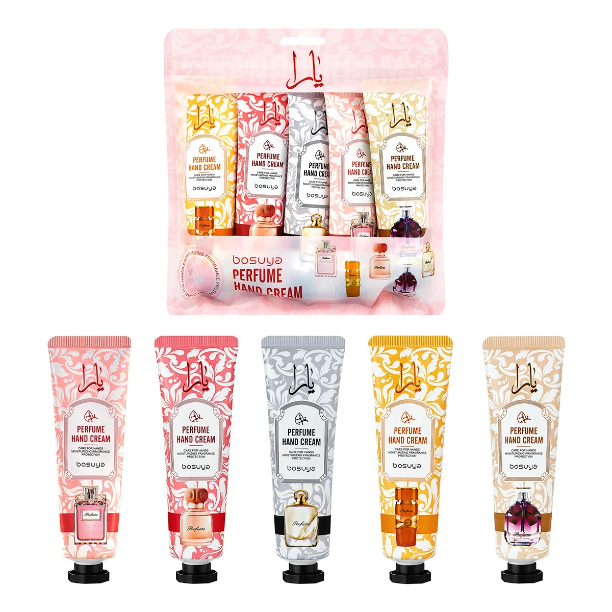 YOUNGCOME 5 قطعة/المجموعة/المجموعة النبات الفاكهة العطر كريم اليد مجموعات ترطيب إصلاح مكافحة الجافة مجموعات غسول اليد الأيدي منتجات العناية بالبشرة