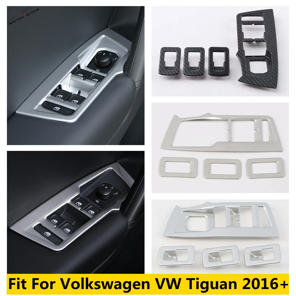 

Door Armrest Window Lift Panel Rear Tail Trunk Control Switch Button Cover Trim Accessories For Volkswagen Tiguan 2016 - 2022