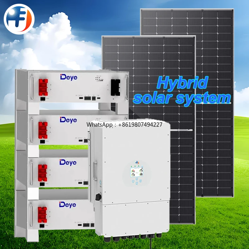 Renewable Energy Solar for Inverter 12KW Hybrid Solar Energy System with Lithium Battery for Balcony Use