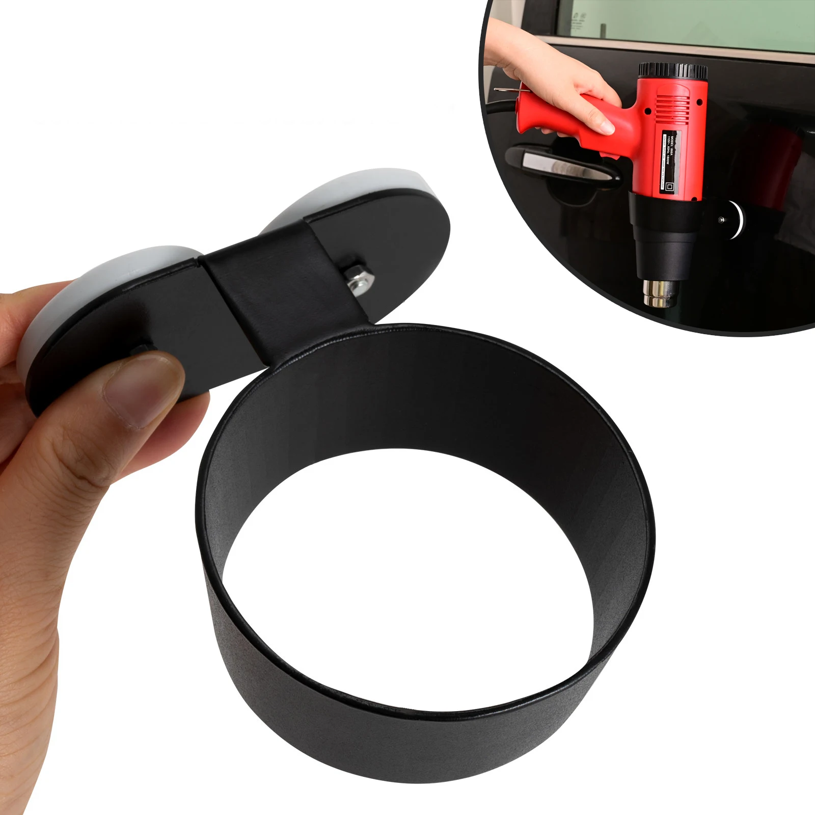 FOSHIO Heat Gun Holder With Scratch-Less Buffer Base Wrap Strong Magnet Rack Hot Air Blower Clamp Ring Stand Waist Storage Tool