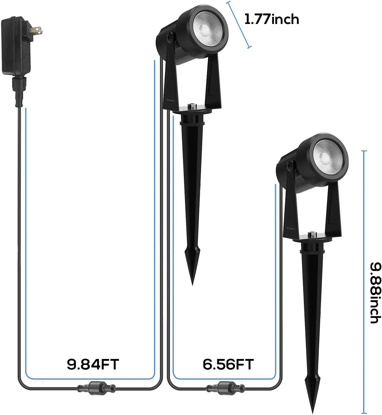 

Наружное ландшафтное освещение, 4-10 шт. Низковольтные светодиодные точечные светильники с трансформатором, водонепроницаемость IP65, для сада, газона, растений
