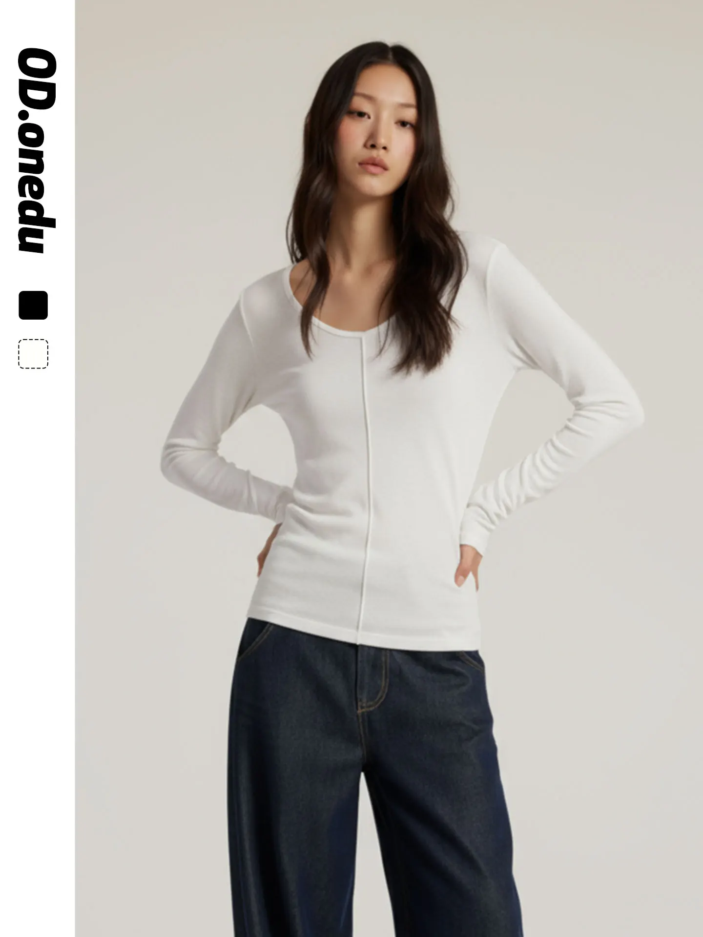 

Ретро-американская женская футболка с круглым вырезом и длинным рукавом, облегающая, для ношения под одеждой, дышащая, комфортная, трикотажная