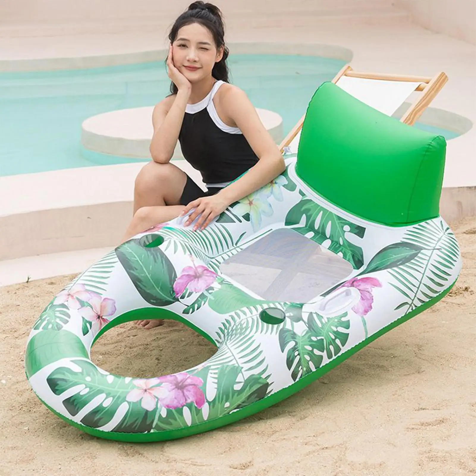 Pool Inflatables For Adults Inflatable Tanning Hammock For Pool Multi-Purpose Water Floating Bed For Amusement Park Traveling