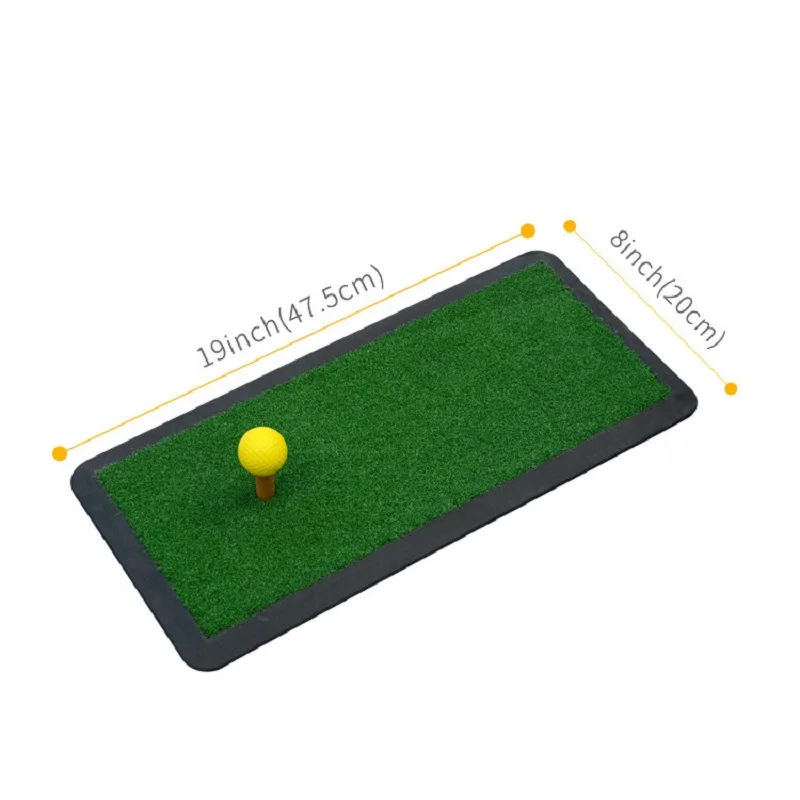 Golf Hitting Mat Thickened Rubber Non-slip Bottom Practice Mat Swing Practice Mat Indoor And Outdoor Mini Mat Free ball and tee