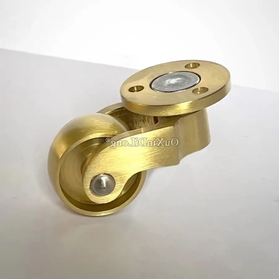 Brand New 4PCS Pure Brass Casters Wheels Table Chair Sofa Couch Bar Universal Furniture Rollers 360° Swivel Furniture Castors