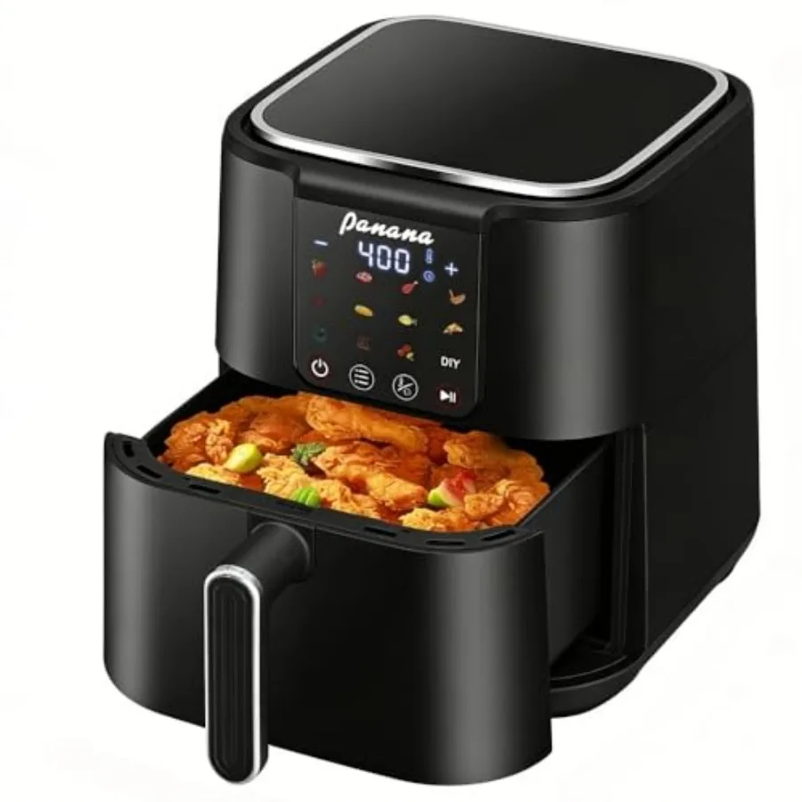 

Аэрофритюрница большой емкости 6,3 л, безмасляная, для здорового приготовления, с 12 предустановленными программами, 1500 Вт, для быстрого приготовления блюд, черная, для домашнего использования