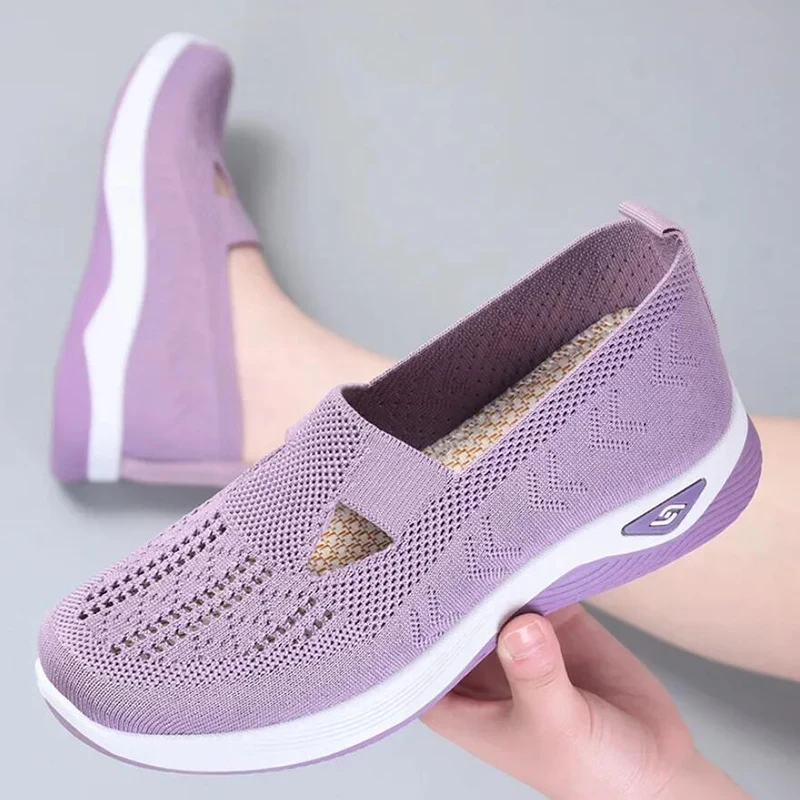 Summer New Comfort Casual Women's Shoes Fashion Soft Sole Breathable Hollow Out Flat Shoes for Women