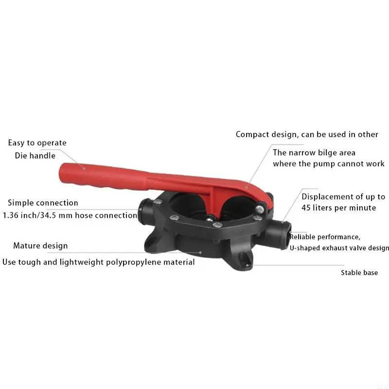 Pompa scarico della pompa a mano Micro manuale L74C Pompa portatile Pompa acqua autoprometro strumenti manuali marini