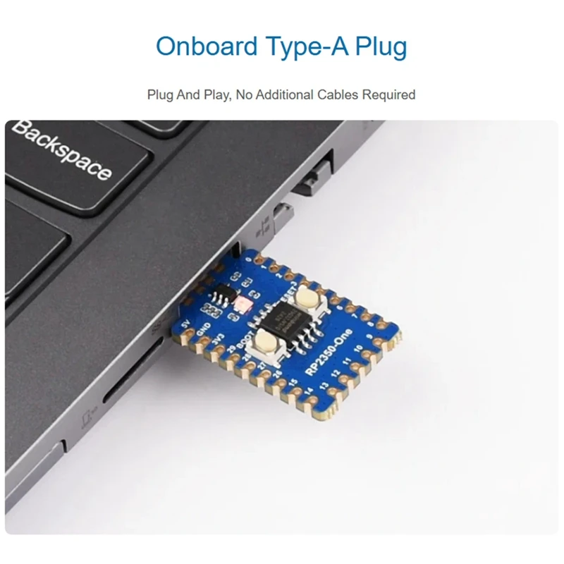 Mini placa de desarrollo RP2350-One para microcontrolador Raspberry Pi, placa de desarrollo USB RP2350, versión tipo A, Flash de 4MB