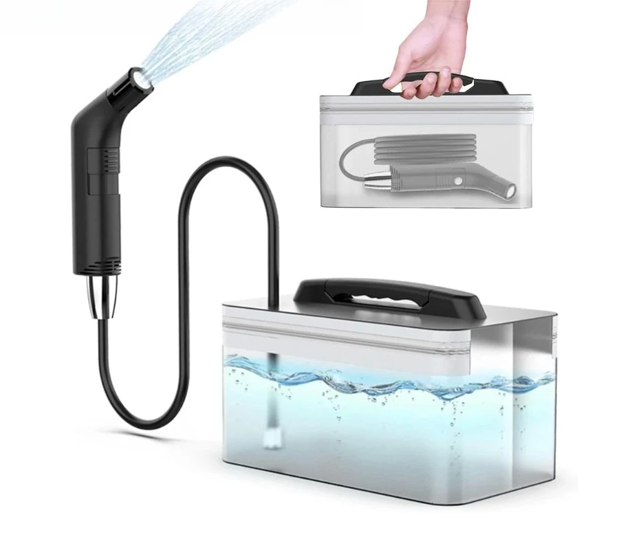 Rechargeable Electric Travel Bidet Sprayer Portable Muslim Shattaf with 2.3L Water Container for Toilet