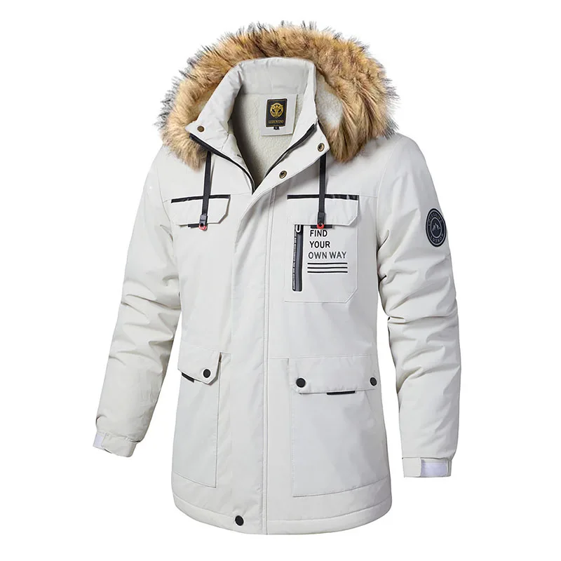 Sobretudo de Parka leve acolchoado masculino, casaco masculino, roupa social, Parkas térmicas, conjuntos frios, inverno, novo