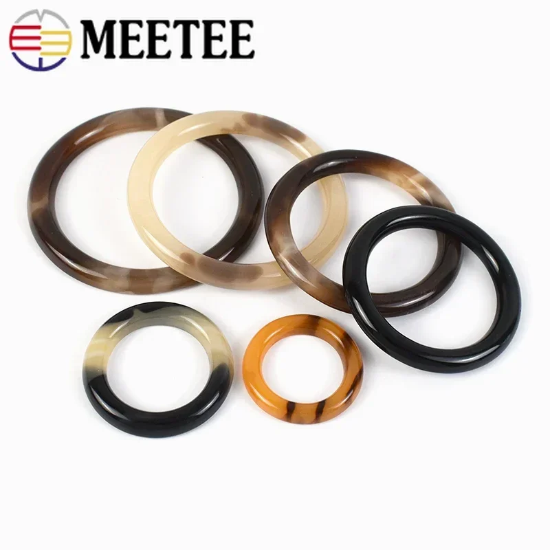 10Pcs 20-50mm O Ring Buckles for Coat Scarf T-shirt Resin Belt Buckle Decorative Clasp Buttons DIY Clothing Sewing Accessories