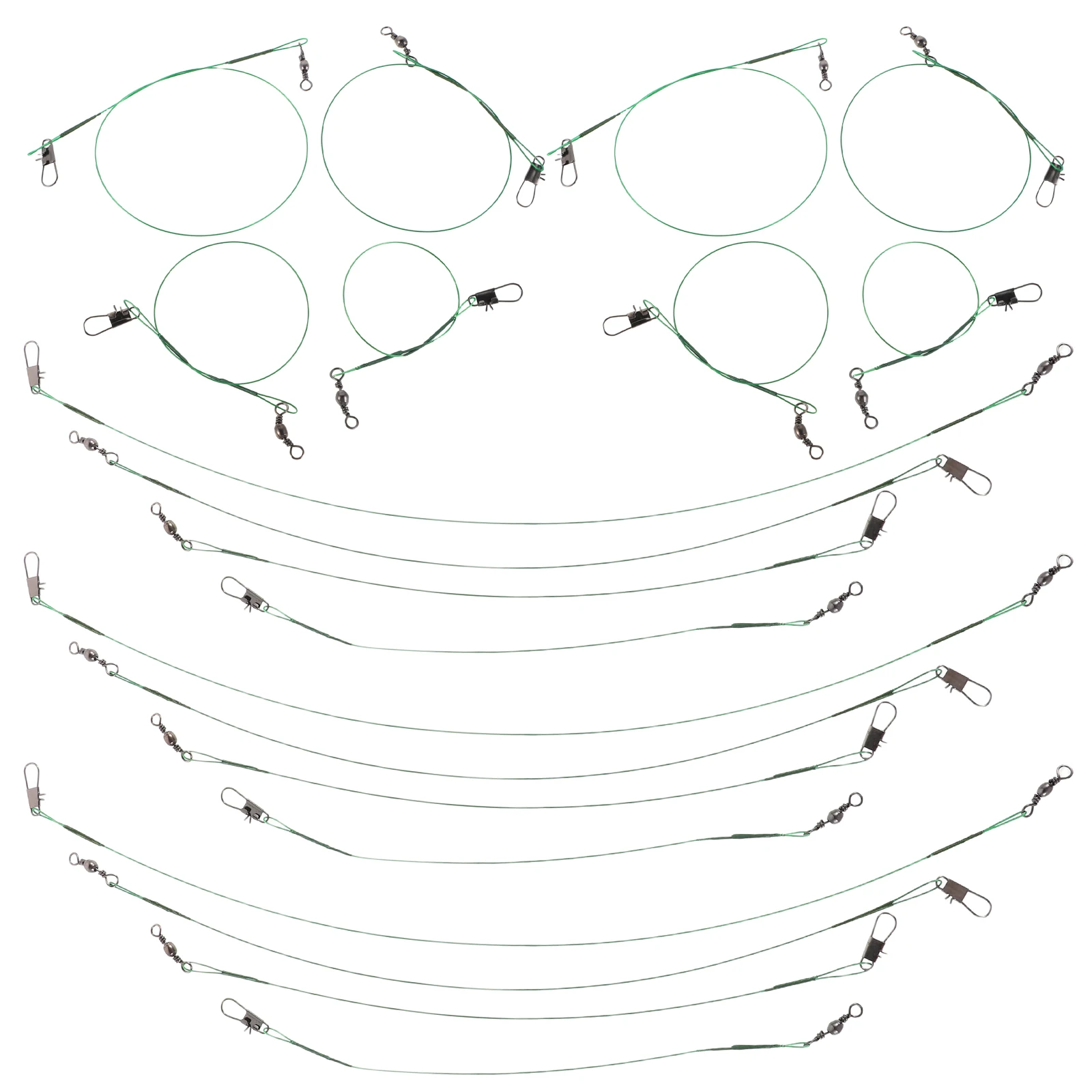 

Luya Anti-bite Steel Wire Strong Connector Snap Swivel Fishing Leaders Rigging Trace Steel