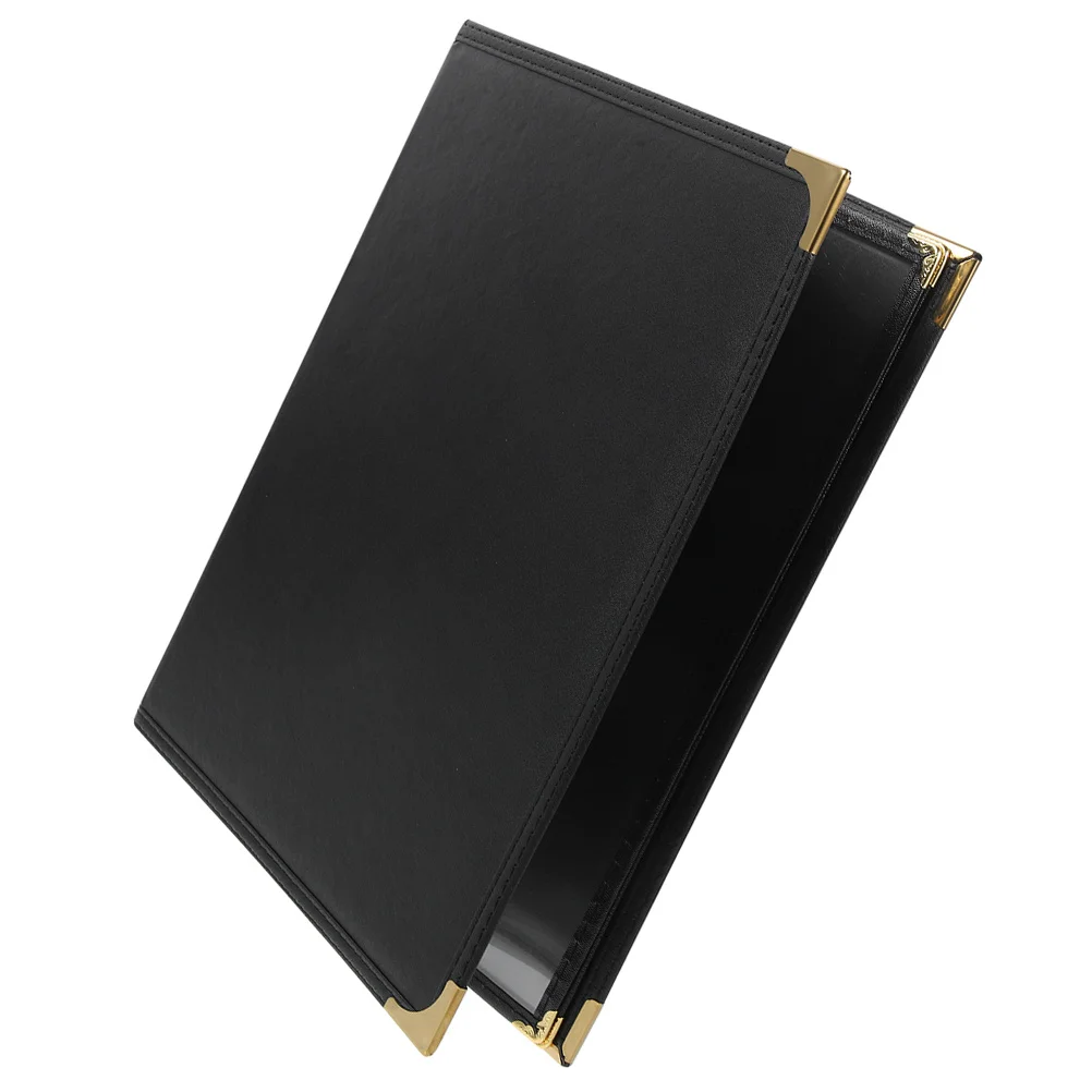 قائمة المطاعم غطاء كتاب PVC شفاف مقاوم للاهتراء القائمة الموثق حامي وصفة حامل ملحقات بار القهوة #5