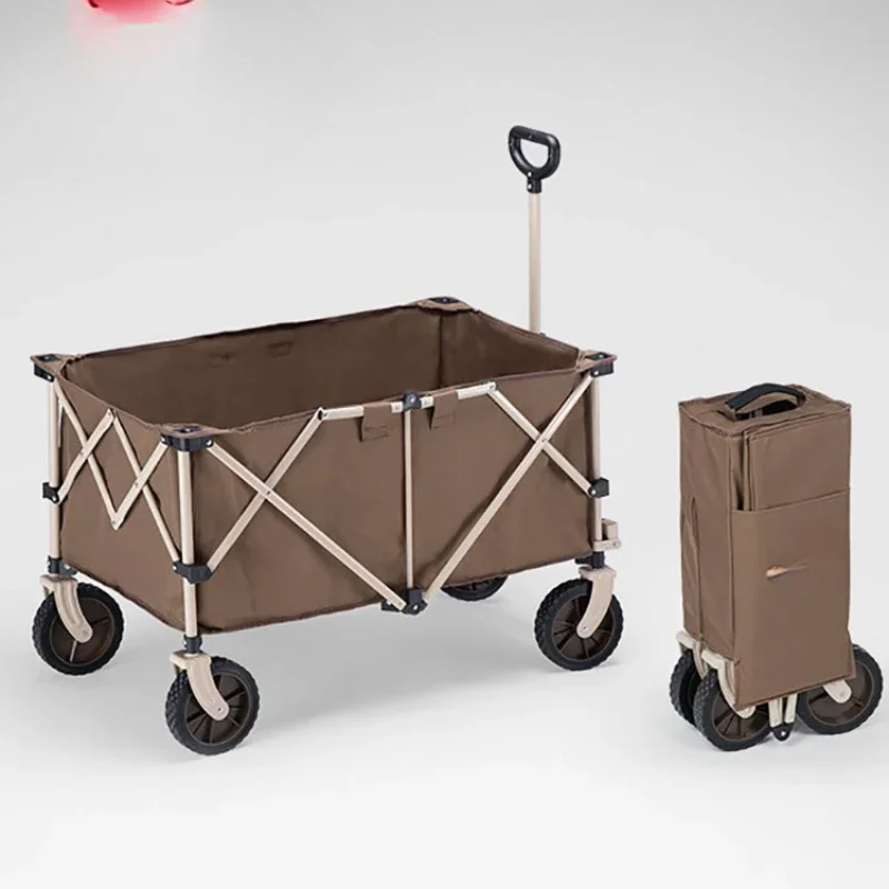 Four-way folding trolley camping self-driving tour portable camping trolley