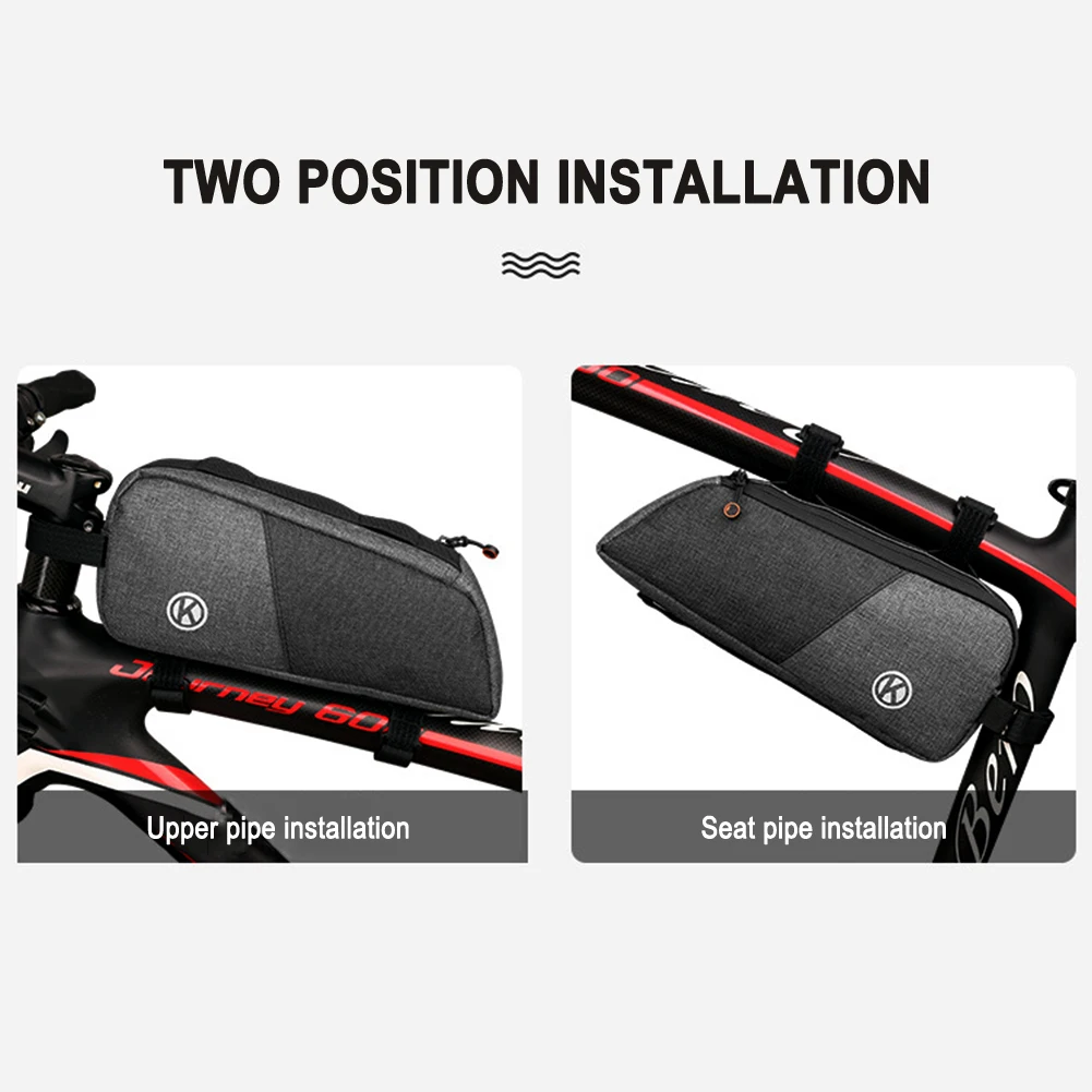 Bicycle Frame Front Top Tube Bag Large Capacity Waterproof MTB Road Bike Pouch
