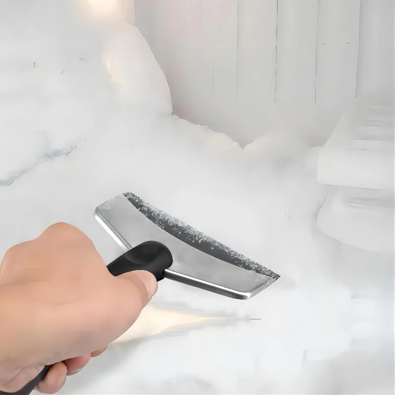 1/2PCS Stainless Steel Refrigerator Ice Scraper, Short Handle Fridge Freezer Frost & Ice Remover, Defrost Cleaning Tool
