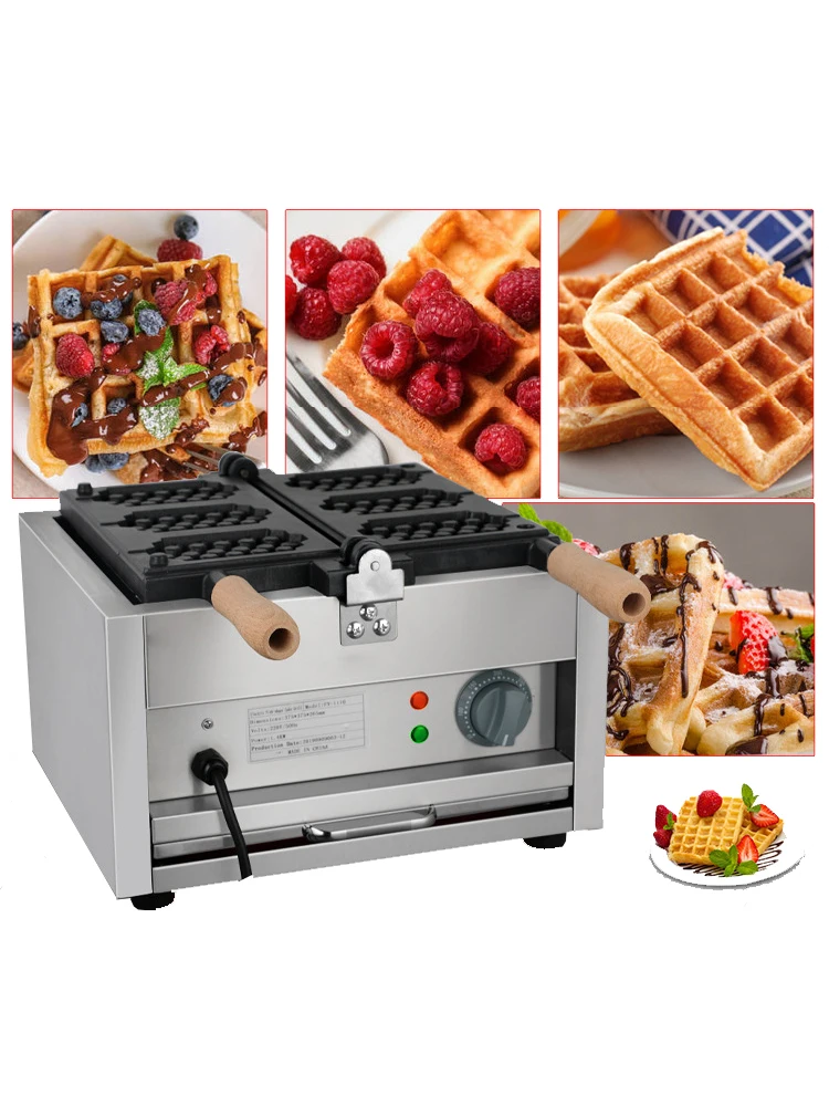 220V Commercial Electric Waffle Sausage Maker Non-Stick Crispy French Hot Dog Lolly Stick Muffin Hot Dog Machine Grill