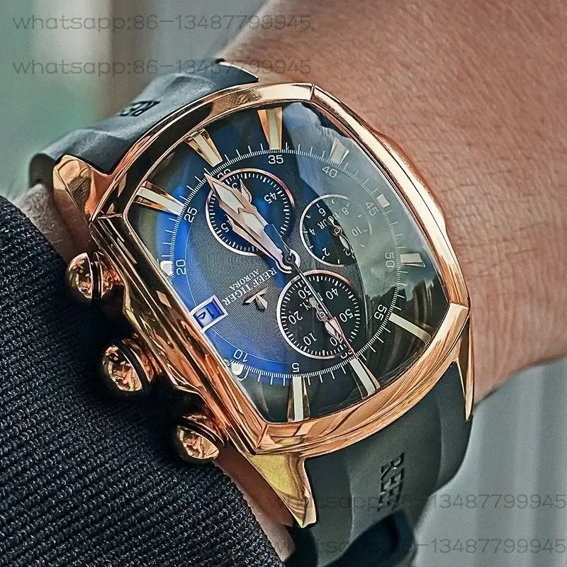 Official Genuine Rifftag Quartz Watch Men's Watch Waterproof Fashion Trend Casual Rectangle Designer Watch