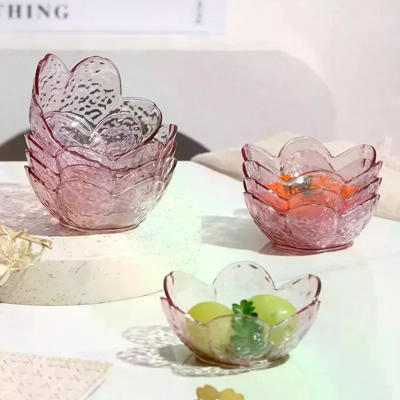 Hammer Pattern Cherry Blossom Sauce Dishes Small Plastics Seasoning Dish Sauce Bowl Ice Cream Small Dinner Plates