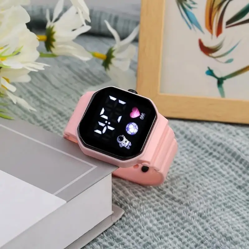 Soft Electronic Watch LED Display Fashion Watch Waterproof Students Watch Gift