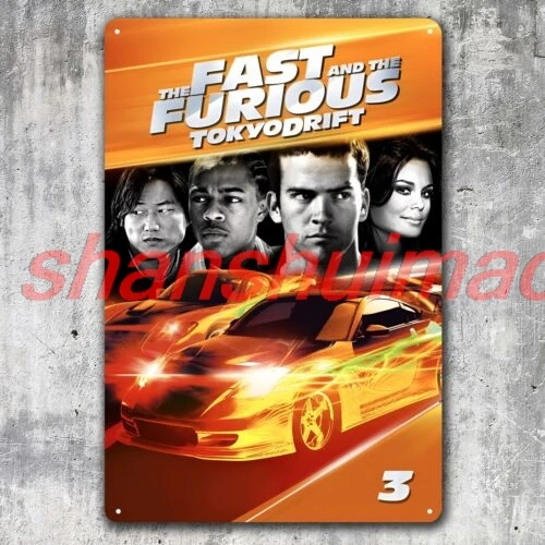 The Fast and the Furious Tokyo Drift Movie Metal Poster - Tin Sign - 20x30cm SHUI