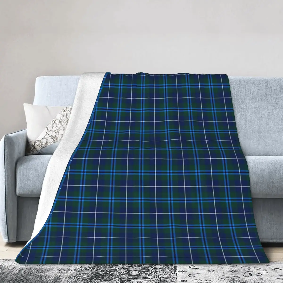 Clan Douglas Tartan Blankets Soft Warm Flannel Throw Blanket Bedding for Bed Living room Picnic Travel Home Couch