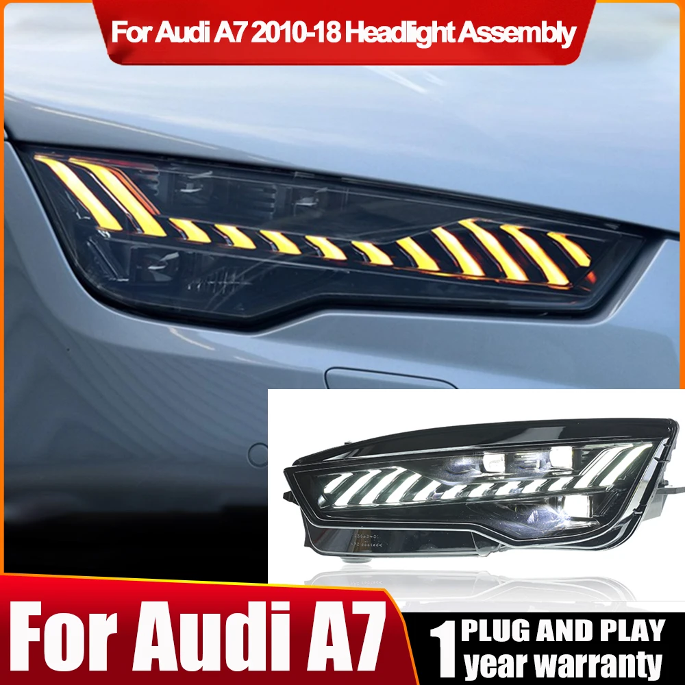 

Car Headlights Assembly for 2011-18 Audi A7 modified RS7 daytime running light flow steering LED laser lens headlight assembly