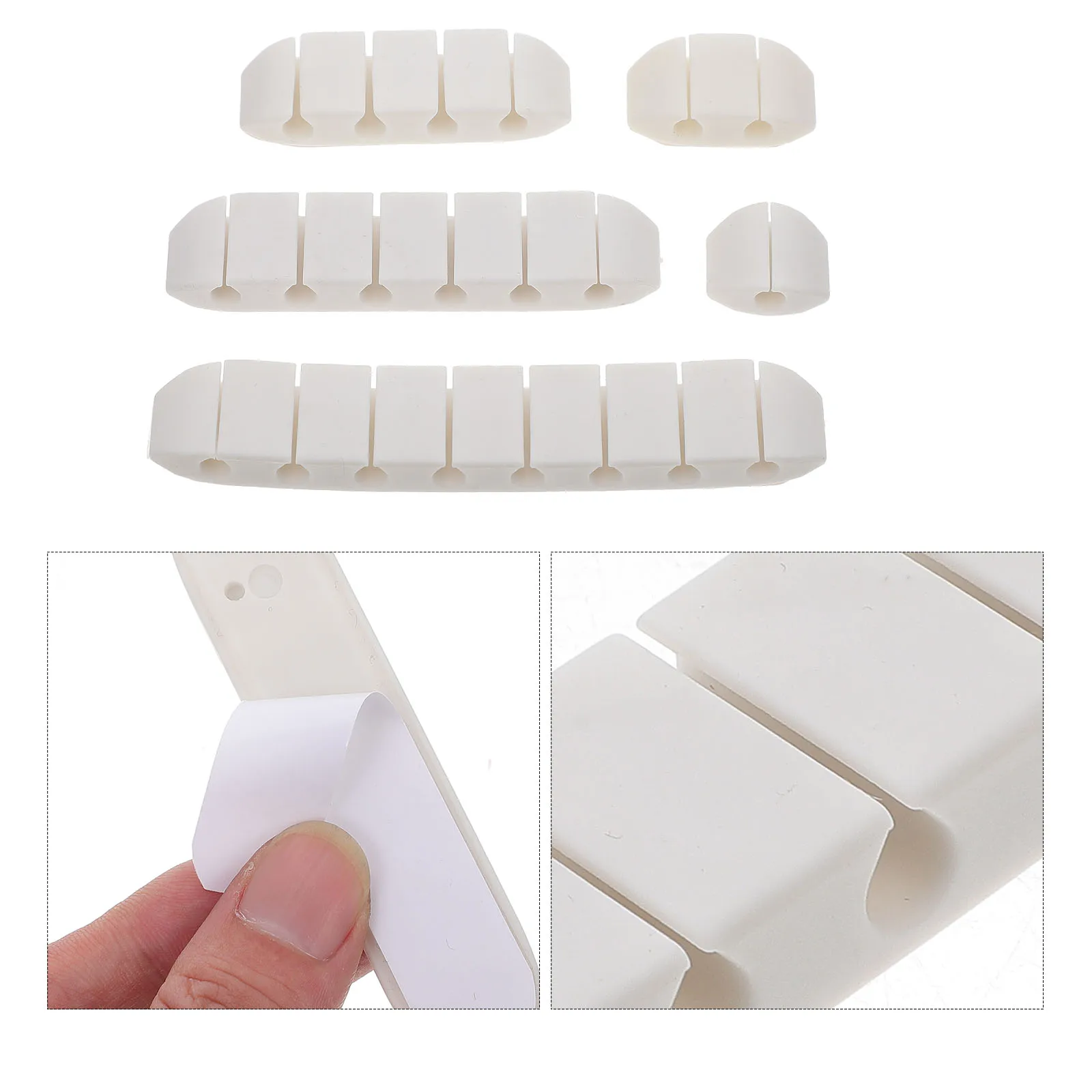 

5pcs Cable Holder Adhesive Usb Cord Organizer Wire Management Holder Desktop Cable Keeper Data Wire Winder Cord Fixing Rack
