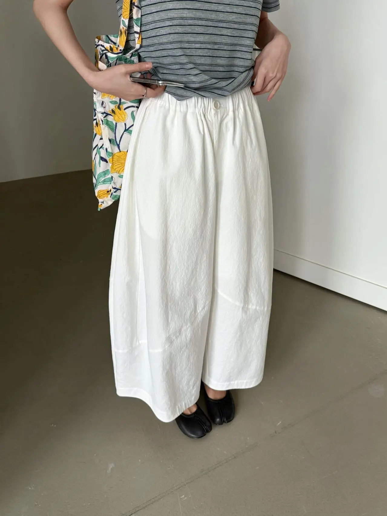 

Lilian Women's Loose Wide Leg Casual Nine Point Balloon Pants Thin High Waist Straight Tube Pants Commute Style Korean Version