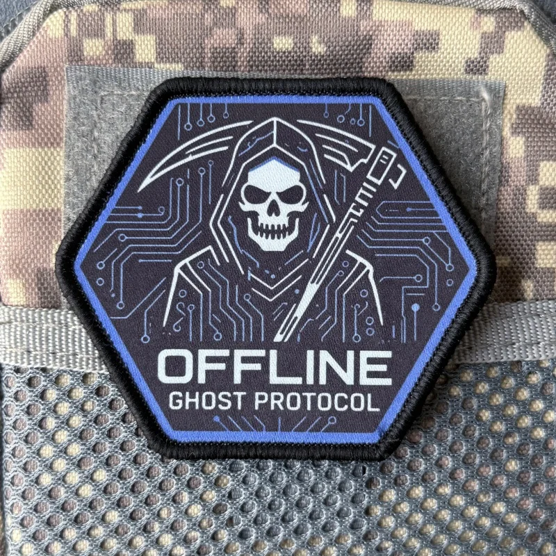 Offline Ghost Protocol Offline Print Patch Badge Hook and Loop Backpack Clothing Decorative Accessory Sticker Armband