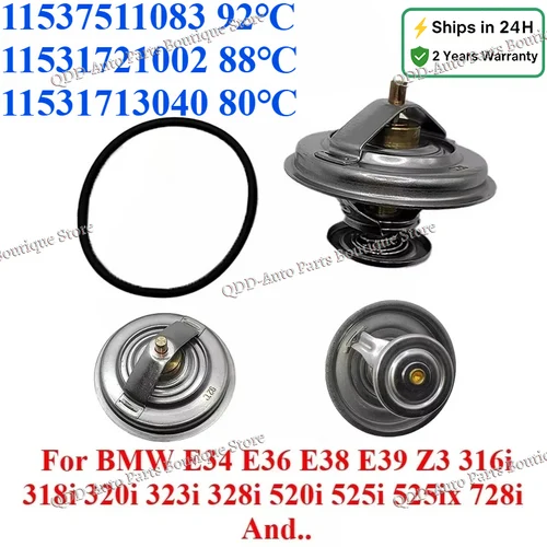 11537511083 11531721002 11531713040 para BMW E34 E36 E38 E39 Z3 316i 318i 320i 323i 328i 520i 525i termostato de refrigerante del motor