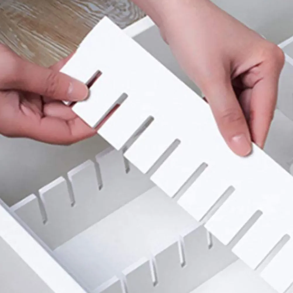 

Набор пластиковых регулируемых разделителей-органайзеров для ящиков шкафа, комода, для носков, нижнего белья, канцелярских принадлежностей