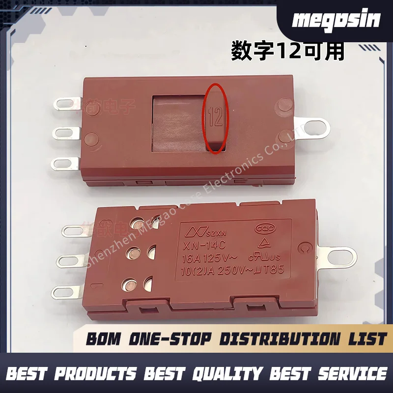 1~5PCS/LOT XN-14C hair dryer switch with 4 pins 3 settings 10A high current hair curler switch digital 12 available