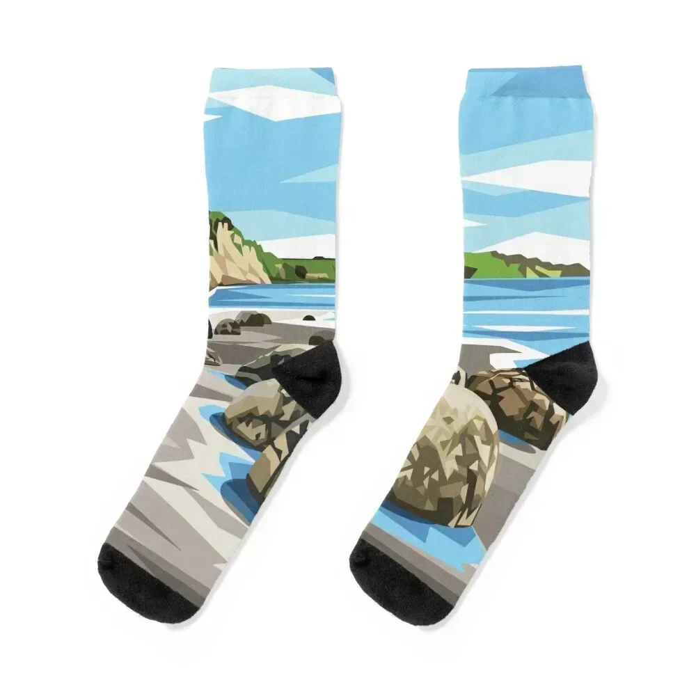 Moeraki Boulders Socks loose funny gifts Non-slip Socks Girl Men's