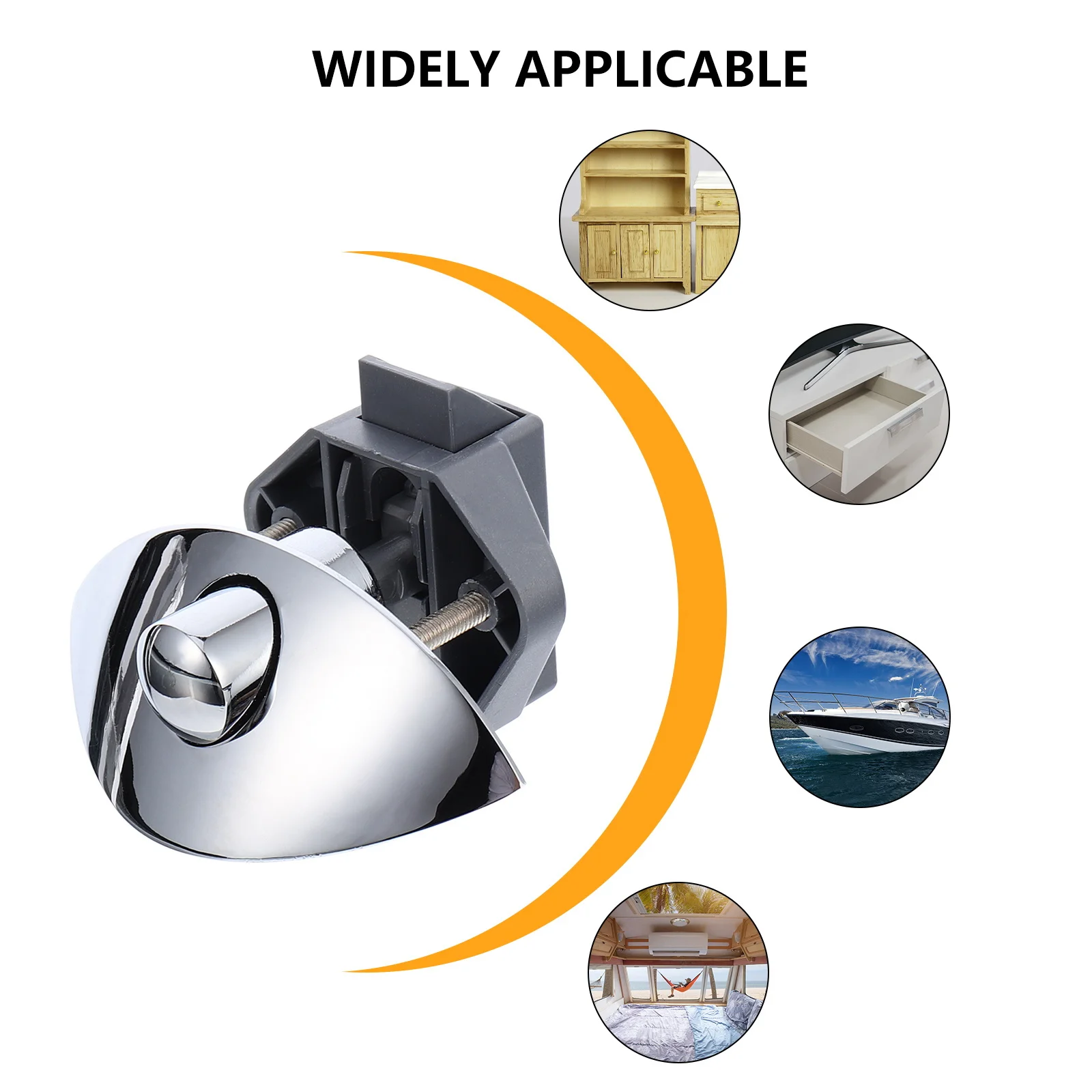 

Zinc Alloy Button Handle Push For Cabinet Drawer Wardrobe Marine Boat Rv Furniture Crescent Lock Durable Ship Lock